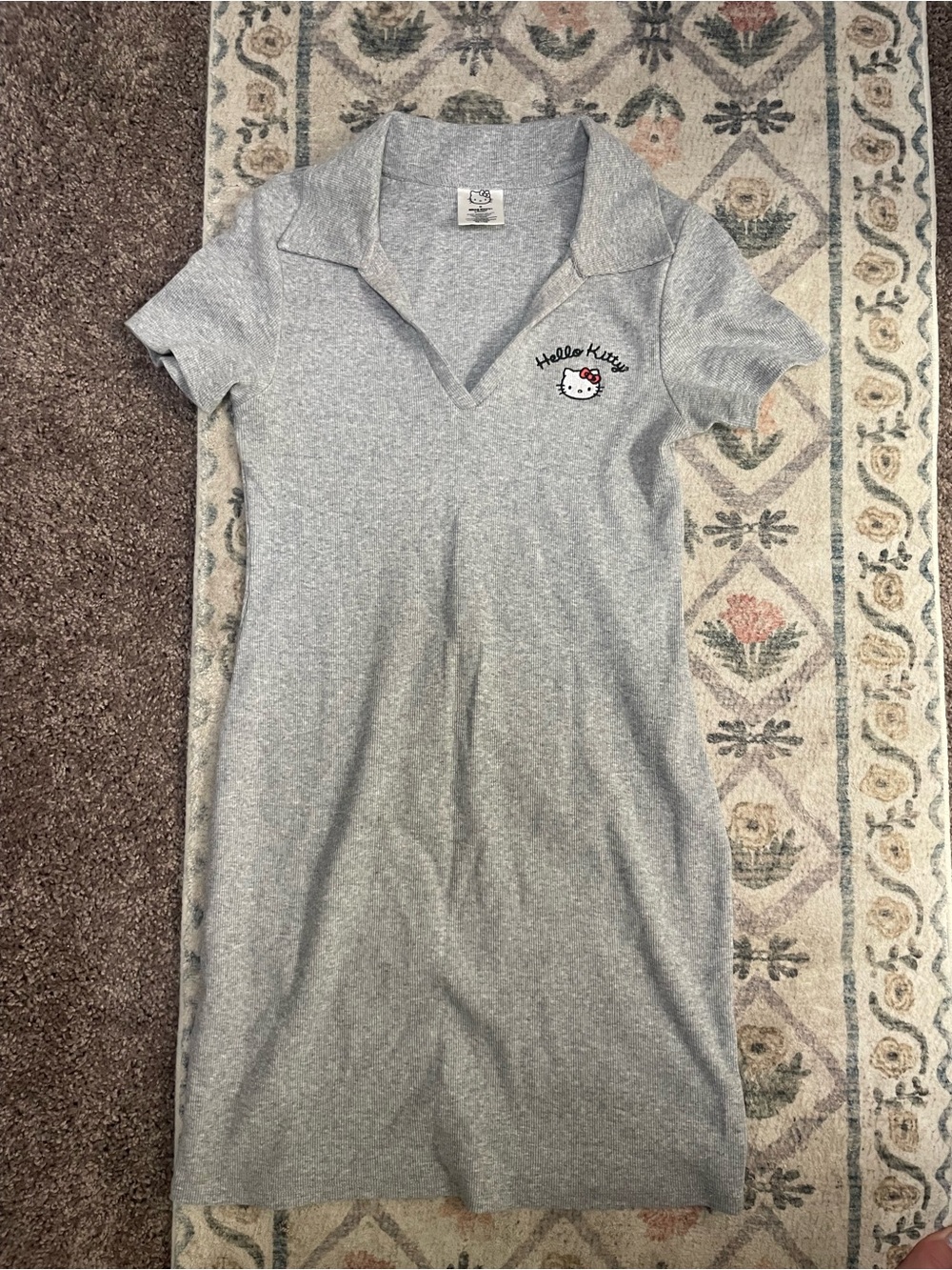 Hello Kitty Light Gray Polo Mini Dress